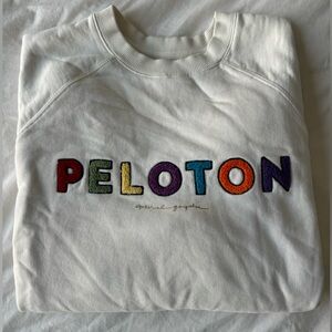Colorful Peloton sweatshirt